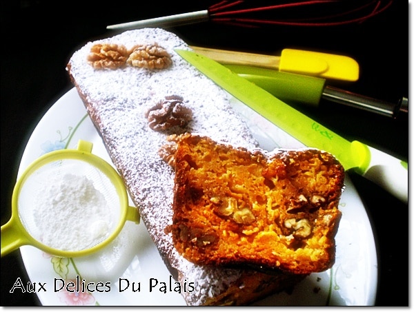 Cake au potimarron pommes et noix