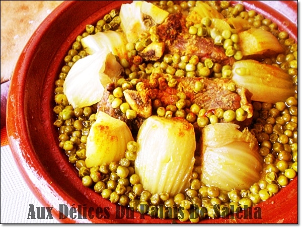 Tajine de petits pois et fenouil Jawaz jalbana bel besbes