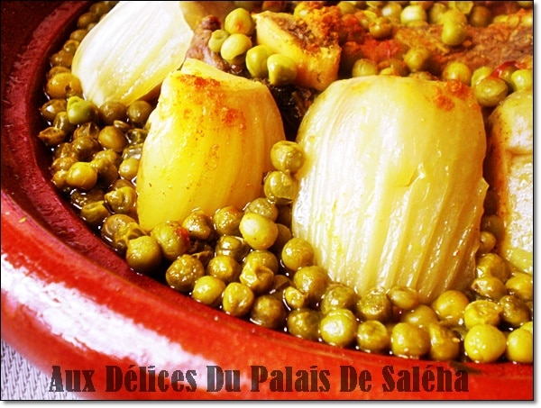 Tajine de petits pois et fenouil Jawaz jalbana bel besbes