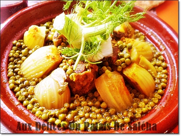 Tajine de petits pois et fenouil Jawaz jalbana bel besbes