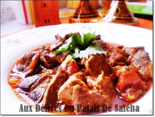 Kebda mchermla / foie en sauce à la marocaine