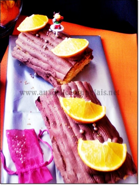 Bûche à l'orange et au chocolat