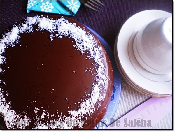 gateau au chocolat et a la creme de noix de coco