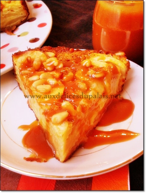 Gâteau invisible aux pommes caramel au beurre salé