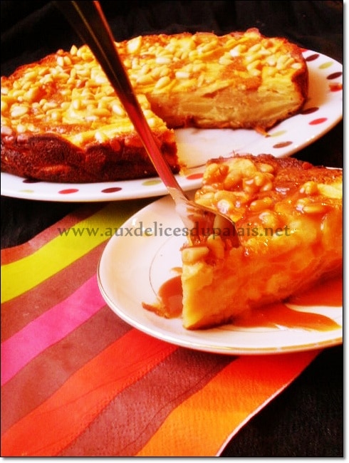 Gâteau invisible aux pommes caramel au beurre salé