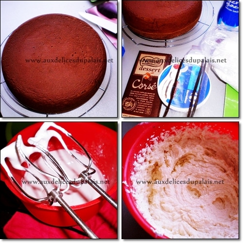 Gâteau d'anniversaire à la crème noix de coco chocolat