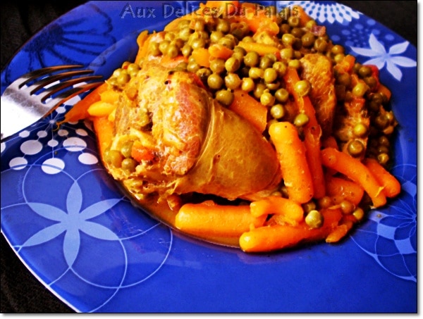 Tajine d'Agneau aux Petits Pois & aux Carottes