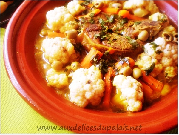 Tajine d'agneau au chou-fleur et carotte