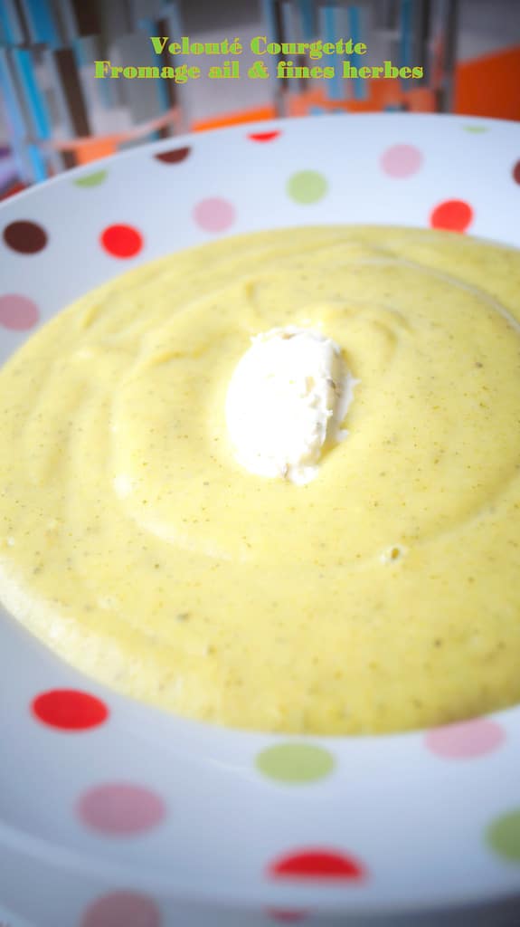 Velouté de courgettes au boursin