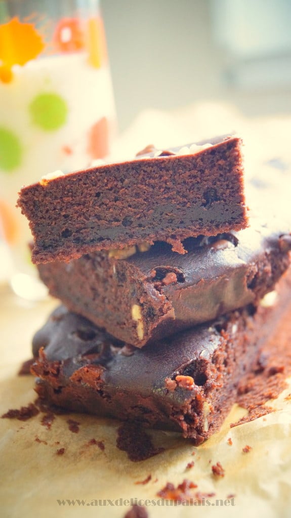 Brownie aux noix  pépites de chocolat