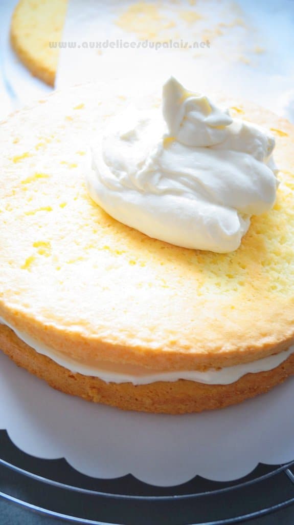 Layer cake aux framboises ( gâteau à étages )