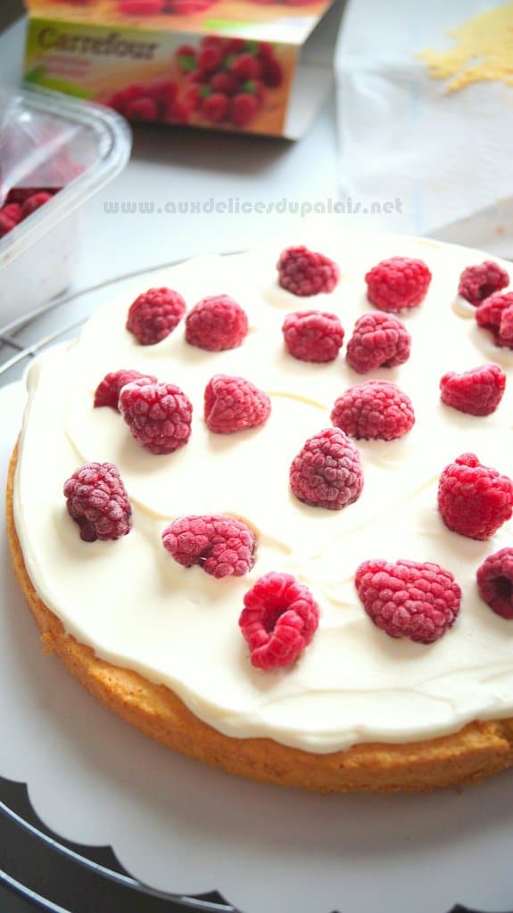 Layer cake aux framboises ( gâteau à étages )