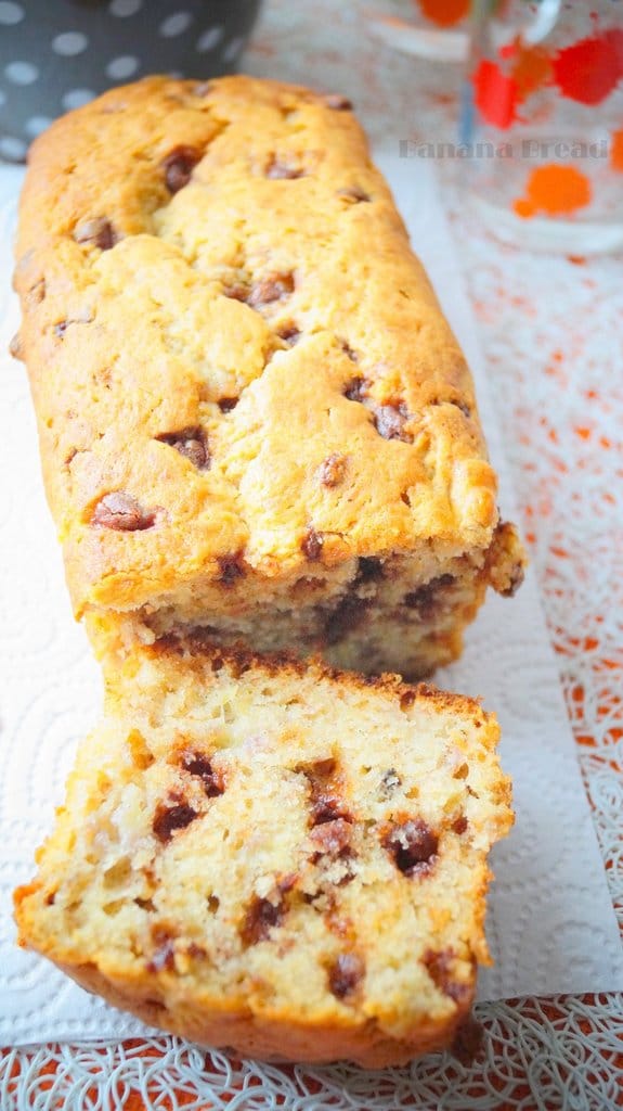 Banana Bread ou Cake aux bananes et pépites de chocolat