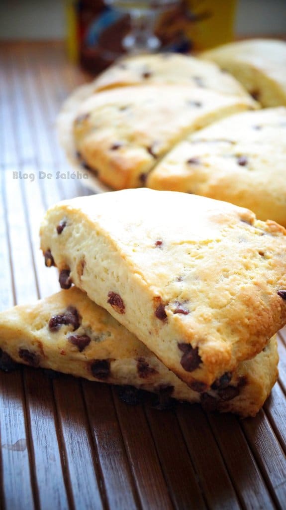 Scones anglais aux pépites de chocolat 