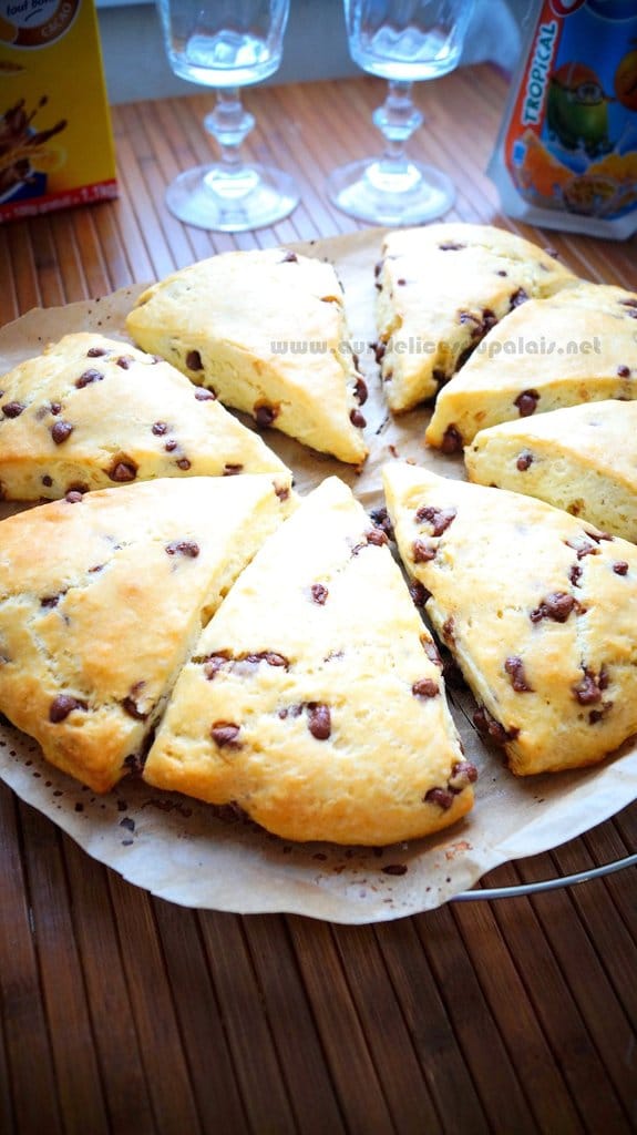 scones aux pépites de chocolat