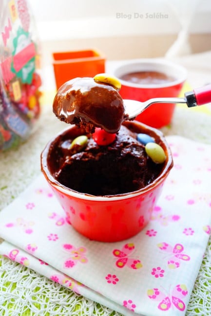 mug cake chocolat smarties