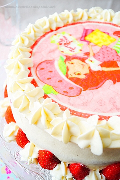 Layer cake aux fraises (Gâteau d'anniversaire)