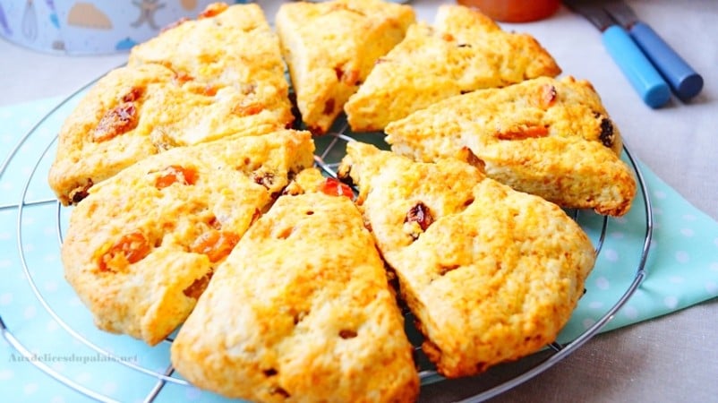 Scones anglais aux raisins secs