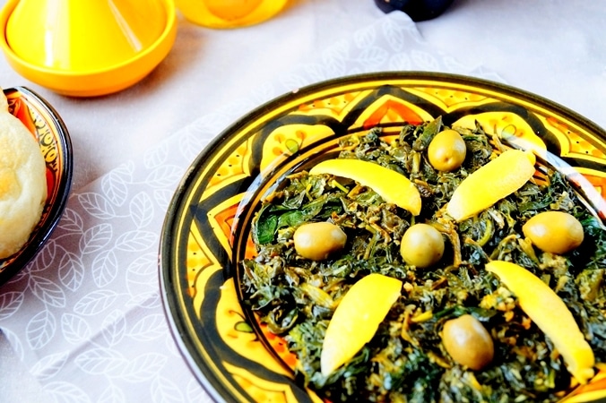 bakoula salade d'épinards marocaine