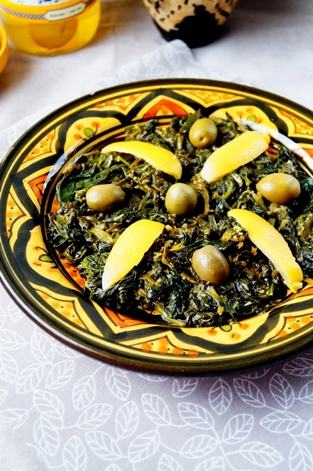 Bakkoula salade d'épinards marocaine