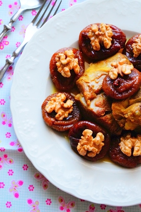 Tajine agneau aux figues et noix