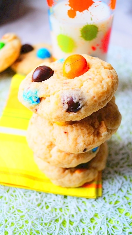 Cookies au beurre de cacahuète et M&M's 