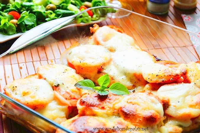 Escalope de poulet tomate mozzarella