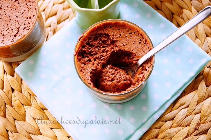 Mousse au chocolat sans crème ni oeufs