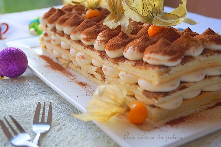 Bûche façon tiramisu au mascarpone