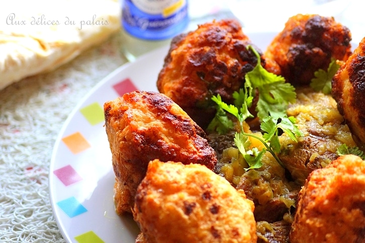 Tajine beignets de choux fleur sauce blanche 