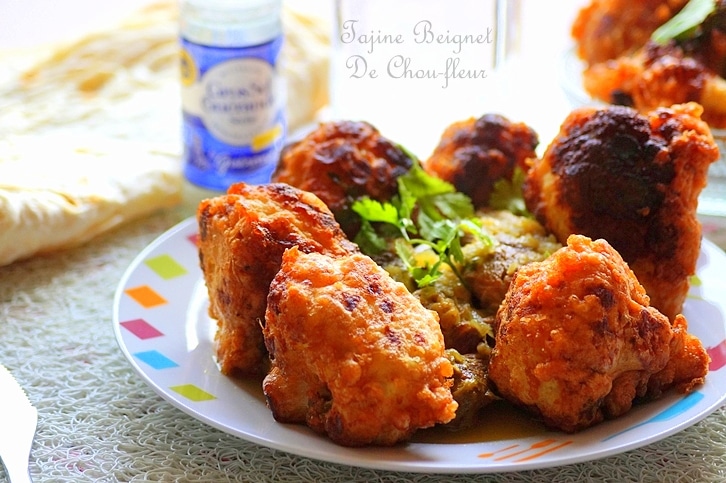 Tajine beignets de choux fleur sauce blanche