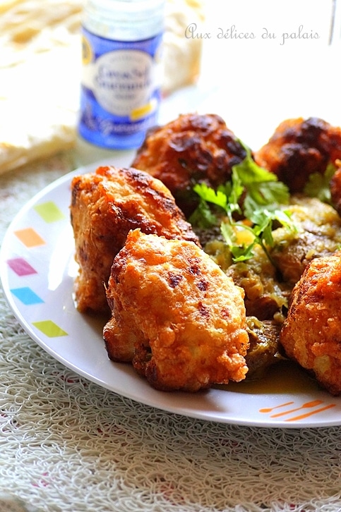 Tajine beignets de choux fleur sauce blanche