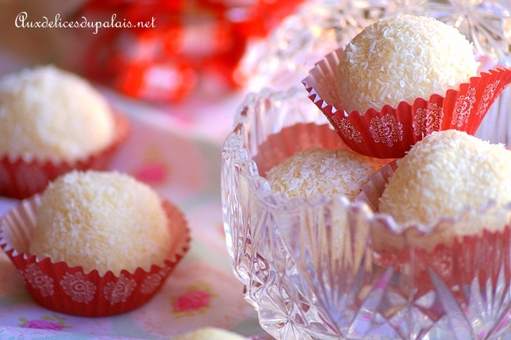 Truffes noix de coco chocolat blanc