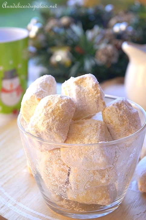 Biscuit fondant vanille amande (Vanille Kipferl de Felder)