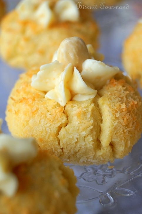 Biscuit sablé à la noix de coco & chocolat blanc