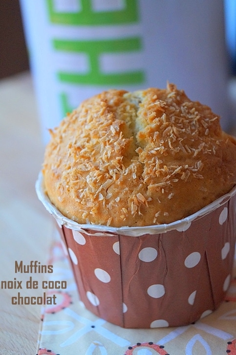 Muffins noix de coco chocolat moelleux