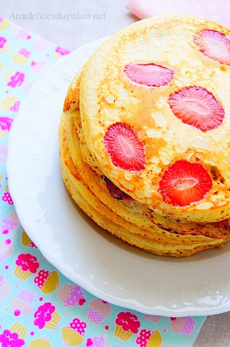 Pancakes moelleux aux fraises