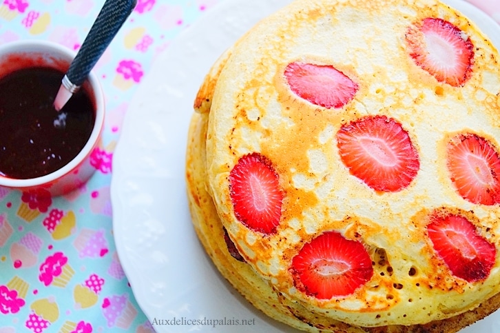 Pancakes moelleux aux fraises