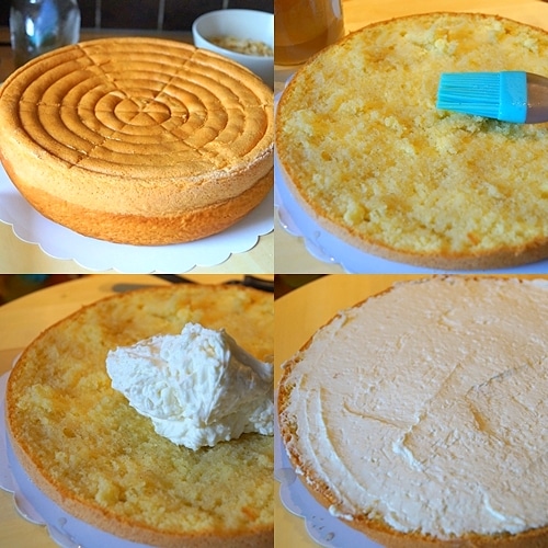 étapes préparation layer cake 