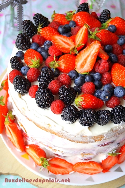 Naked Cake Aux Fruits Rouges Aux Delices Du Palais