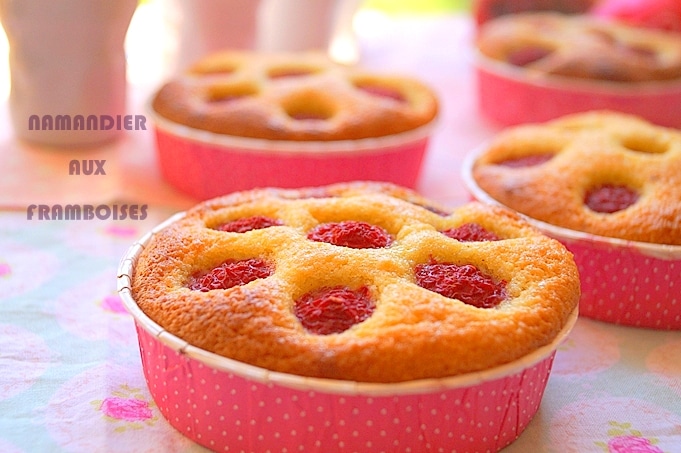 Namandier gâteau aux amandes et framboises