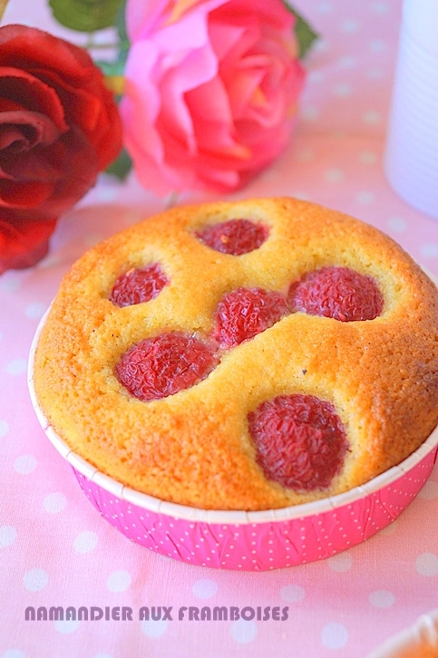 Namandier gâteau aux amandes et framboises