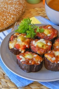 Aubergine façon pizza