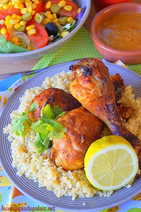 Pilons de poulet au four façon tandoori