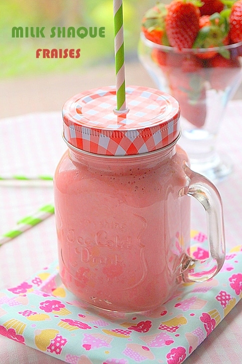 Milkshake aux fraises et bananes