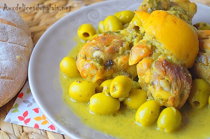 Tajine de poulet au citron confit