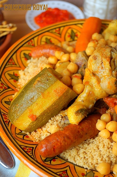 Couscous poulet et merguez facile : Recette de Couscous poulet et merguez  facile