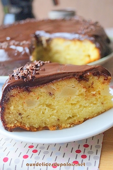 Gateau Aux Poires Glacage Au Chocolat Aux Delices Du Palais