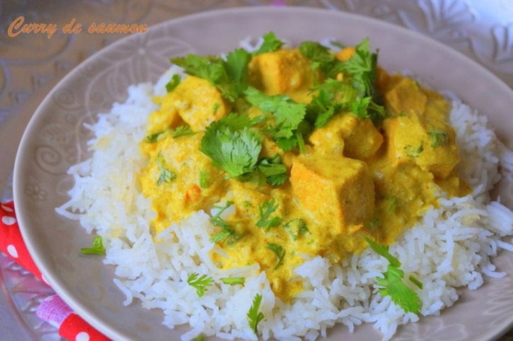 Curry de saumon au lait de coco