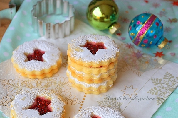 Biscuit sablé à la confiture (Linzer cookies)